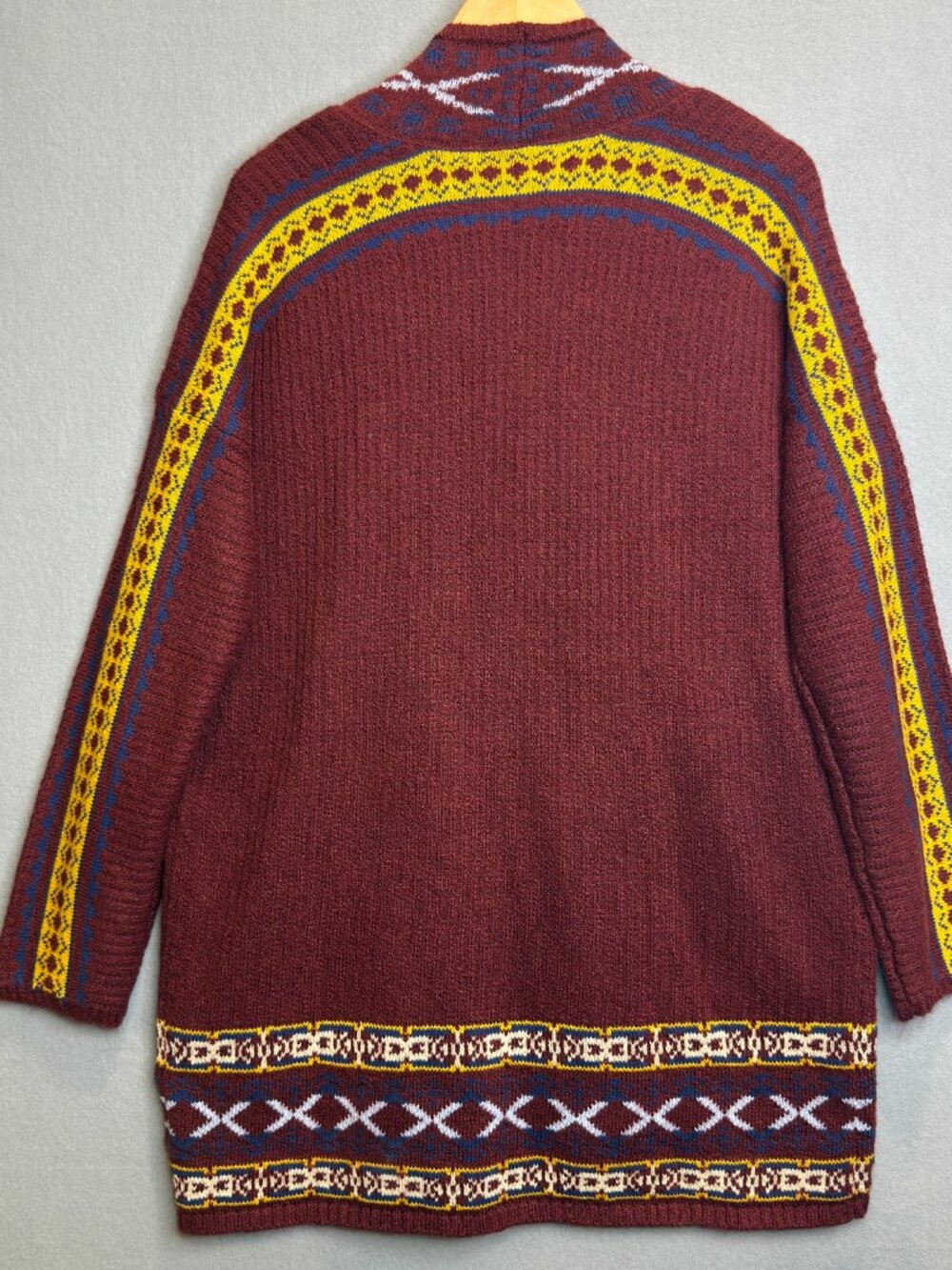 NWT Lucky Brand Southwestern Aztec Open Cardigan Sweater Women's M Boho Print - Picture 6 of 15